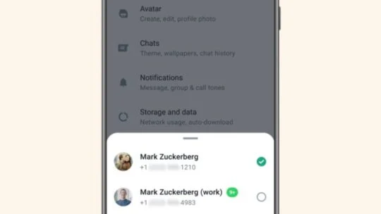 WhatsApp Introduces Multi-Account Support for Android Users